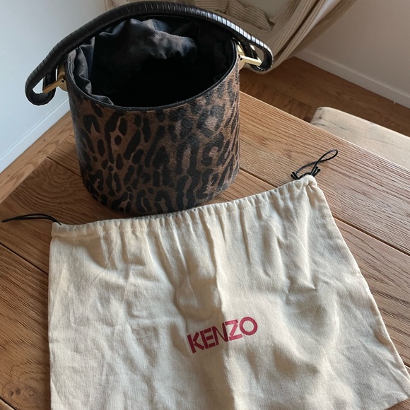 Beautiful bag basket leopard Kenzo leather bucket bag - Picture 3 of 11